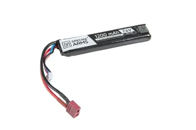 LIPO 7.4V 1200mAh 15 / 30C Battery - T-Connect (Deans) - Specna Arms