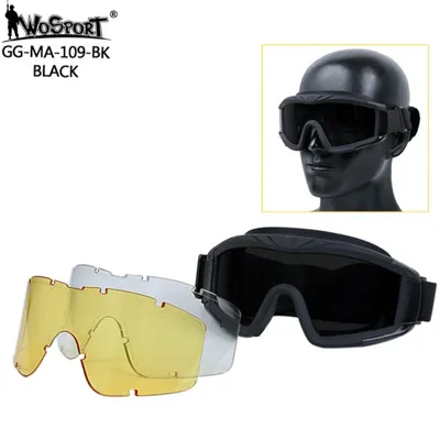 WST Storm Goggles, 3 Lenses Set - Wosport