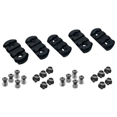 Set 5 Slitte Attacco M-Lock e KeyMod 3 Slots Alluminio - 5KU Airsoft