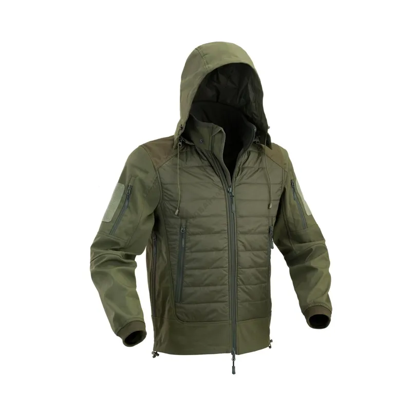 Giacca Urban Shell con Cappuccio · Verde / OD