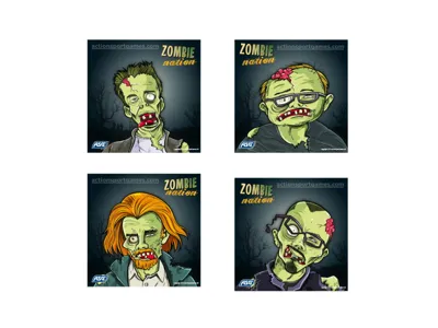 Bersagli Cartone 14x14cm 100PZ Zombie Nation
