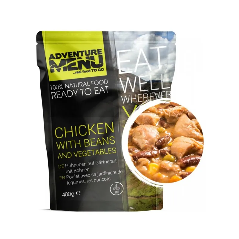 Pollo con Fagioli e Verdure 400g – Adventure MENU