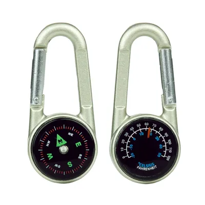 Bussola-Termometro-Moschettone 3 in 1