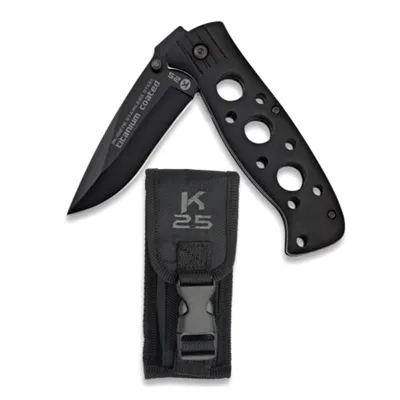 Navaja Táctica 10876 Titanium Coated 8.5cm con Funda - K25