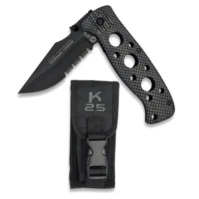 Navaja Táctica 19221 Titanium Coated 8cm con Funda - K25