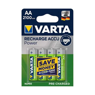 Pila Aa Recargable Ni-Mh Accu Power 2100mAh Pack 4U - VARTA