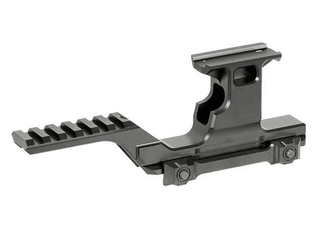 High Rise Mount for Red Dot and PEQ Box · Negro