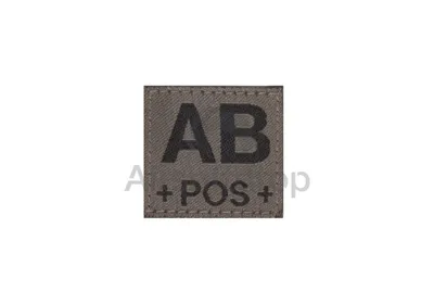 AB Pos Bloodgroup Patch – RAL7013 - Clawgear