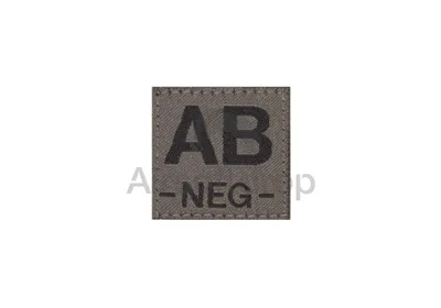 AB Neg Bloodgroup Patch – RAL7013 - Clawgear