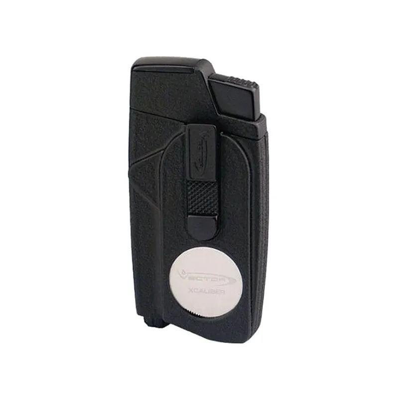 Vector Encendedor XCaliber Double Cutter Crackle · Negro