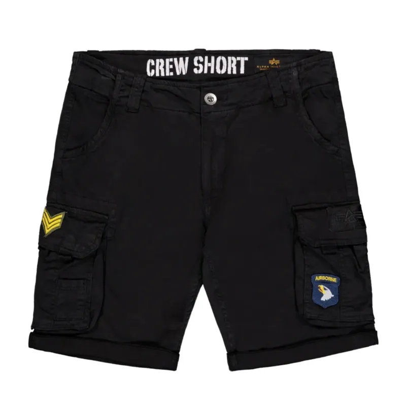 Alpha Industries Cortos Crew Patch · Negro