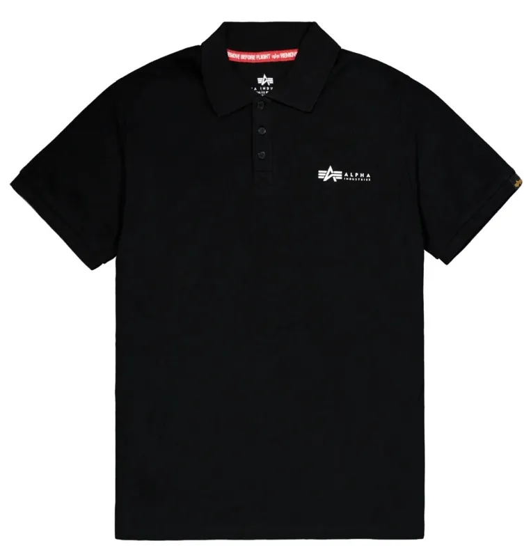 Alpha Industries Polo Basic Small Logo · Negro
