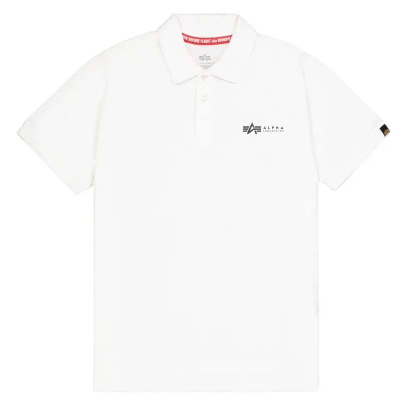 Alpha Industries Polo Basic Small Logo · Blanco