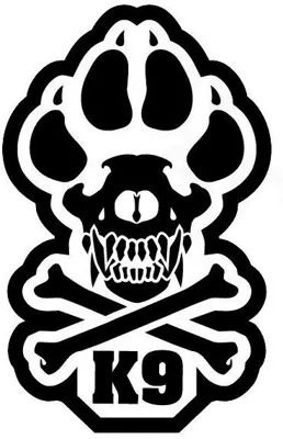 Pegatina K9 Skull - MSM