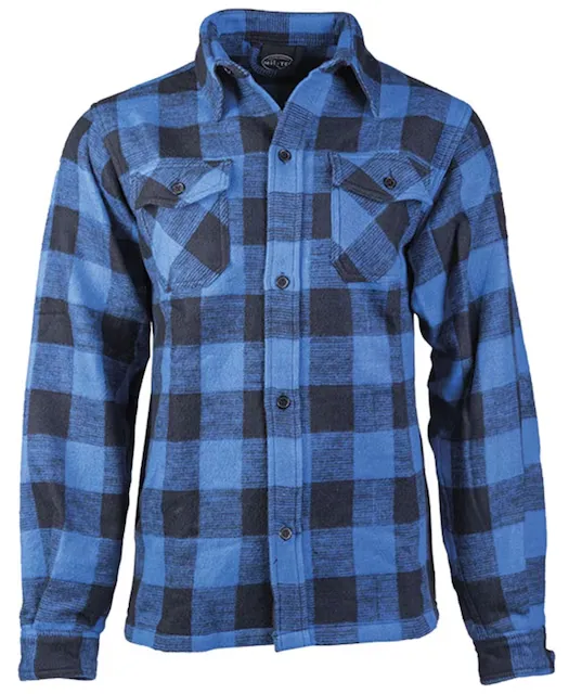 Mil-Tec Camisa Flannel · Negro azul