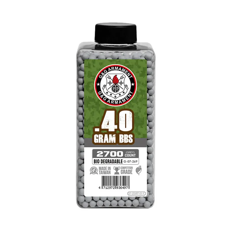 G&G Armament Bolas Bio 0.40g 2700 BBs · Gris