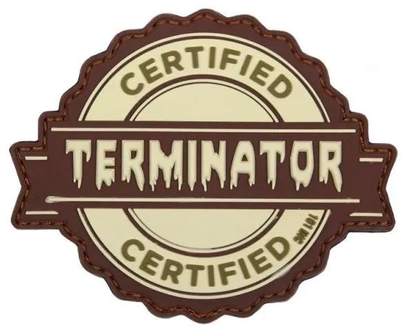 101 Inc Parche de Goma Terminator Certificado