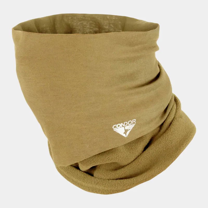 Condor Braga de Cuello Multiusos Fleece Multi Wrap con Forro Polar · Coyote
