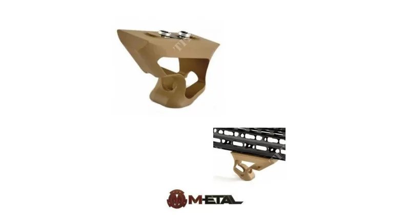 Metal Short CNC Angled Grip for KeyMod · Tan / FDE