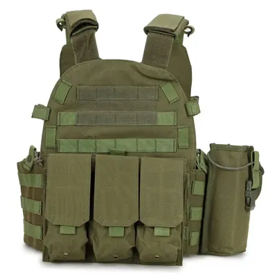 Gilet CIRAS Tactique - Porte-Plaque Modulaire Oxford 600D Army - BDU AIRSOFT