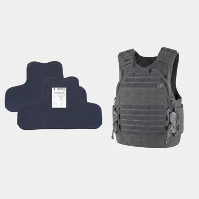 Pack de Chaleco Aegis + Paneles Antibalas, Anticuchillo y Antipunzón Pangolin Monocolor - SERMILITAR