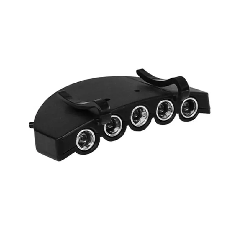 Mil-Tec Linterna para Gorra Cap Light 5 LED · Negro