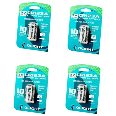 Pack de 4 Pilas CR123A 1600 mAh 3V (No Recargables) - Olight