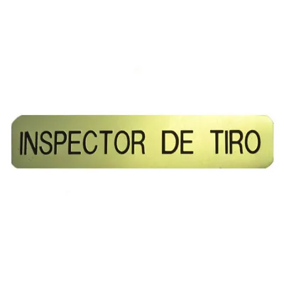 Emblema Metálico Inspector de Tiro - SHOKE