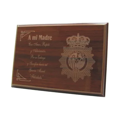 Placa Conmemorativa CNP Grabado a Láser (210 x 165mm) - SHOKE