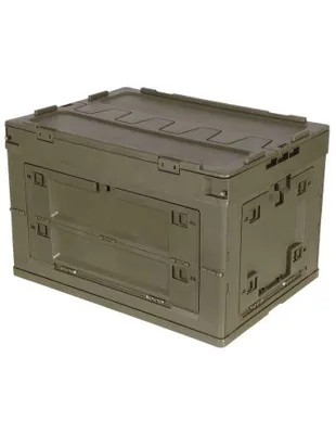 Caja Plegable Apilable Táctica Puertas Frontal y Lateral 60L