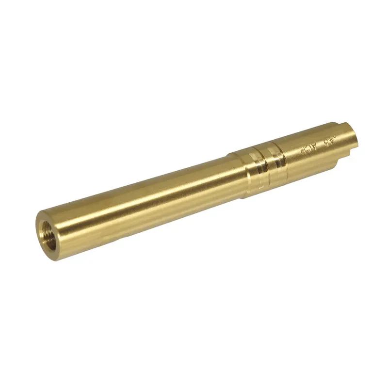 5KU Airsoft 5 Inch Stainless Steel Threaded Outer Barrel · Oro