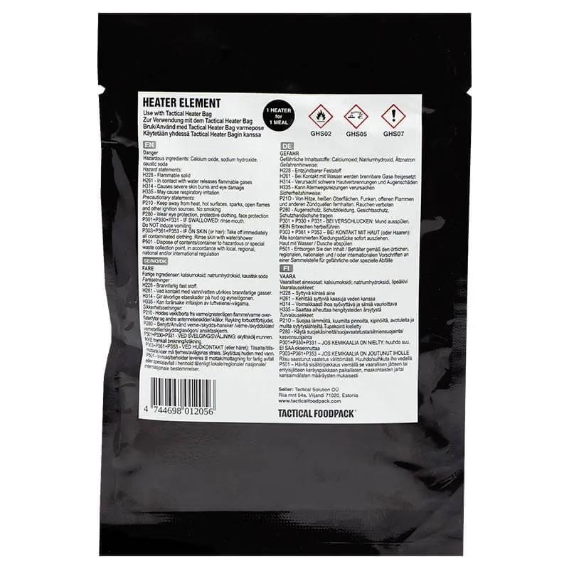 Tactical Foodpack Consumible Bolsa Calentadora Element for Heater Bag