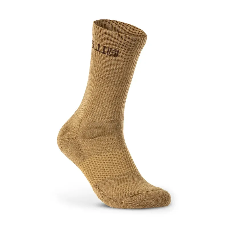 5.11 Tactical Duty Ready Basic Crew Socks 4 Pack · Coyote