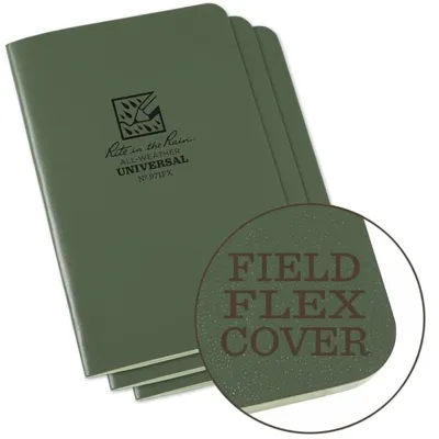 Field Flex Cover Notebook (3 Stuks) 11,75cm X 17,5cm - Drab - Rite in the Rain