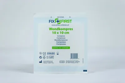 Gaaskompres 10 X 10cm - FixFirst