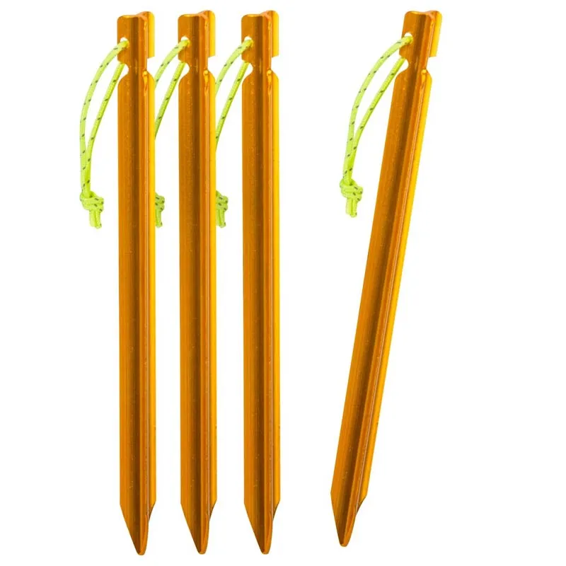 Helikon-Tex Piquetas de Aluminio Tarp Stakes (Pack 4) · Naranja