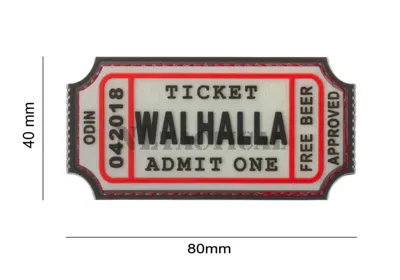 Large Walhalla Ticket Rubber Patch - JTG