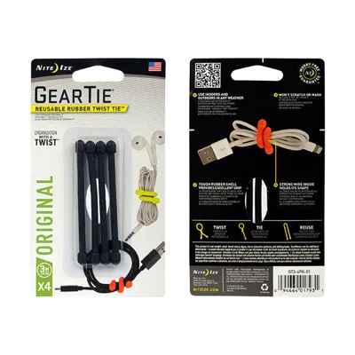 Gear Tie 3" 4 Pack - Nite Ize