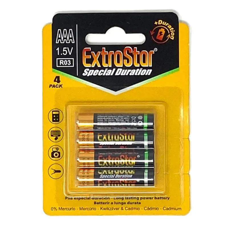 ExtraStar Pila Aaa JR0394B Pack 4U