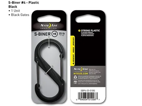 Nite Ize S-Biner Plastic #4 · Negro