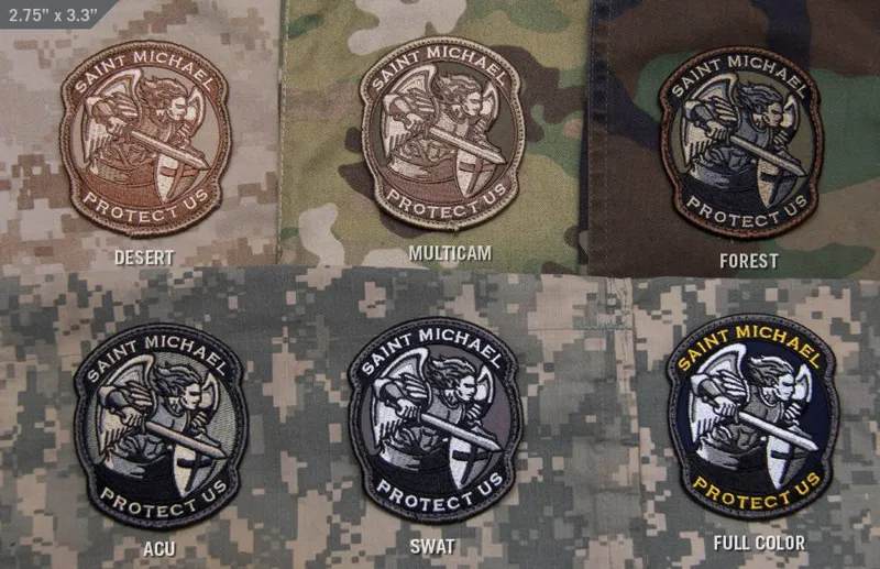 MilSpec Monkey Saint Michael Modern Patch · Tan / FDE