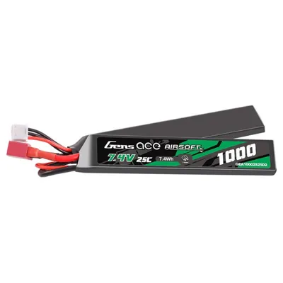 LIPO Nunchuk Doble 1000mAh 7.4V 25C (T-Plug) - Gens Ace