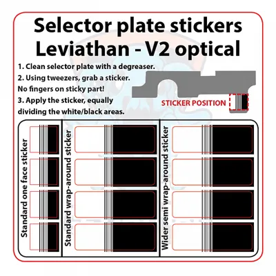 Selector Plate Stickers for Leviathan - V2 Optical &Amp; Scylla - V2 - JeffTron
