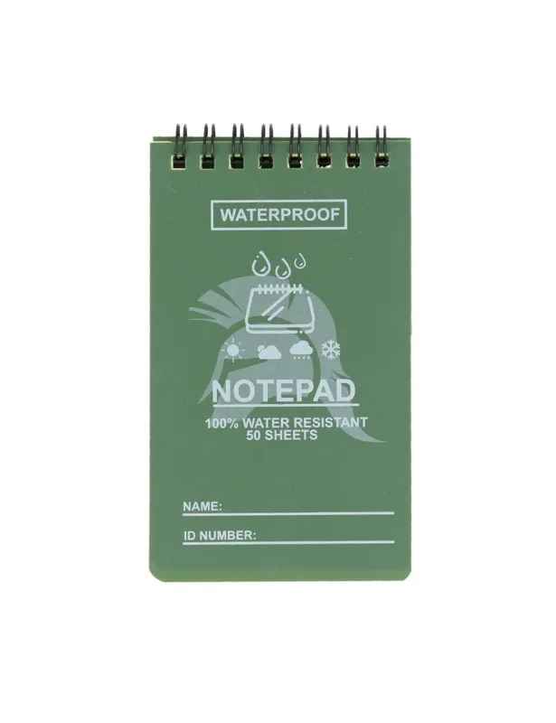 Notebook Waterproof 12x8cm · Verde / OD