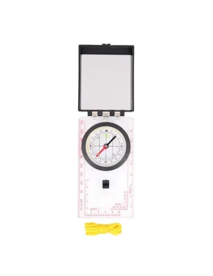 Map Compass W/ Mirror - Clear