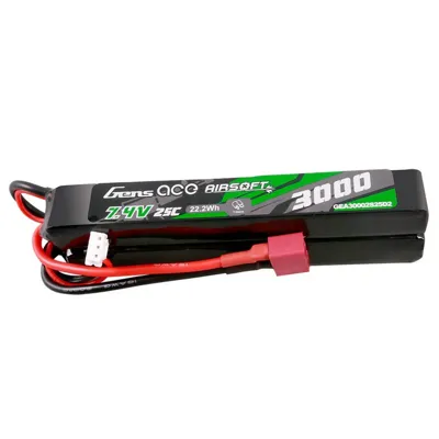 LIPO Nunchuk Doble 3000mAh 7.4V 25C (T-Plug) - Gens Ace