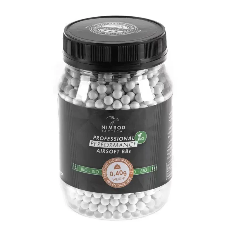 Nimrod Bolas Bio 0.40g Professional Performance 2000 BBs · Blanco