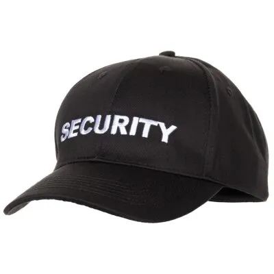 US Cap „Security“ Größenverstellbar · Negro