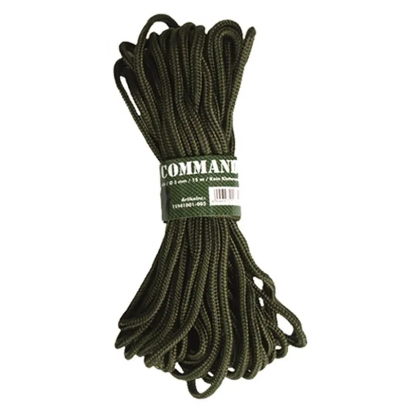 MilTec Cuerda Multiusos Commando Rope 15m · Verde / OD