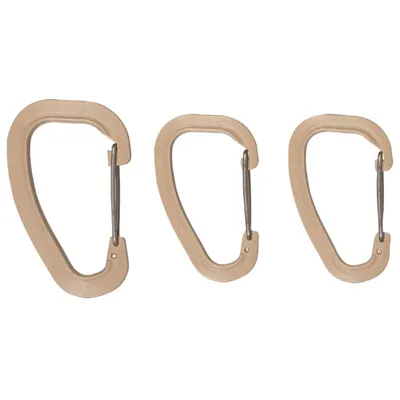 Mosqueton Carabiner Set Polímero Pack 3U - WILDO